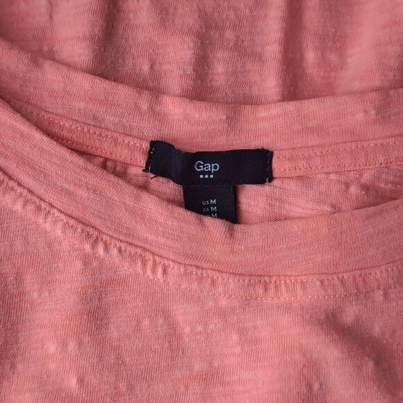 Gap Pink Cotton Slub Drop Waist T Shirt Sleeveless dress with pockets Medium - Picture 3 of 10